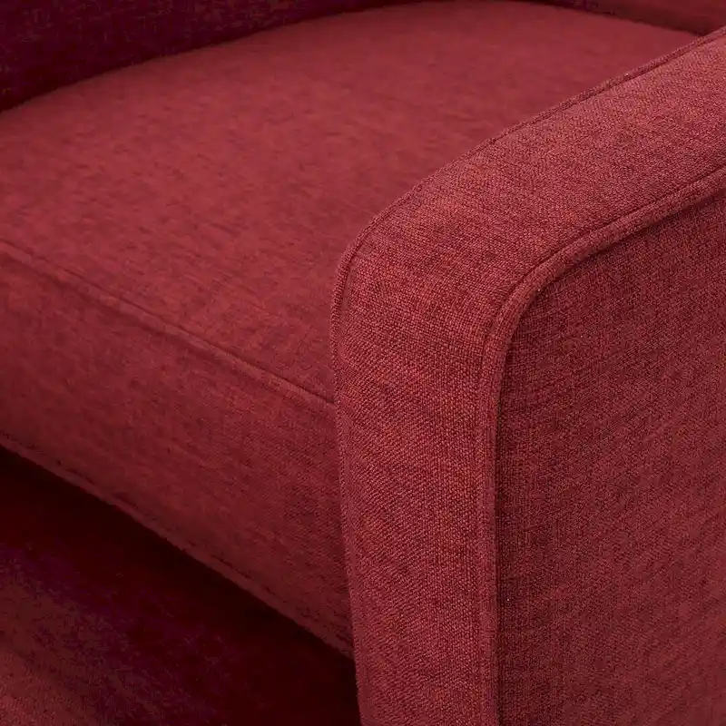 Mid-Century Modern Fabric Recliner Chair with Birch Legs by Christopher Knight Home