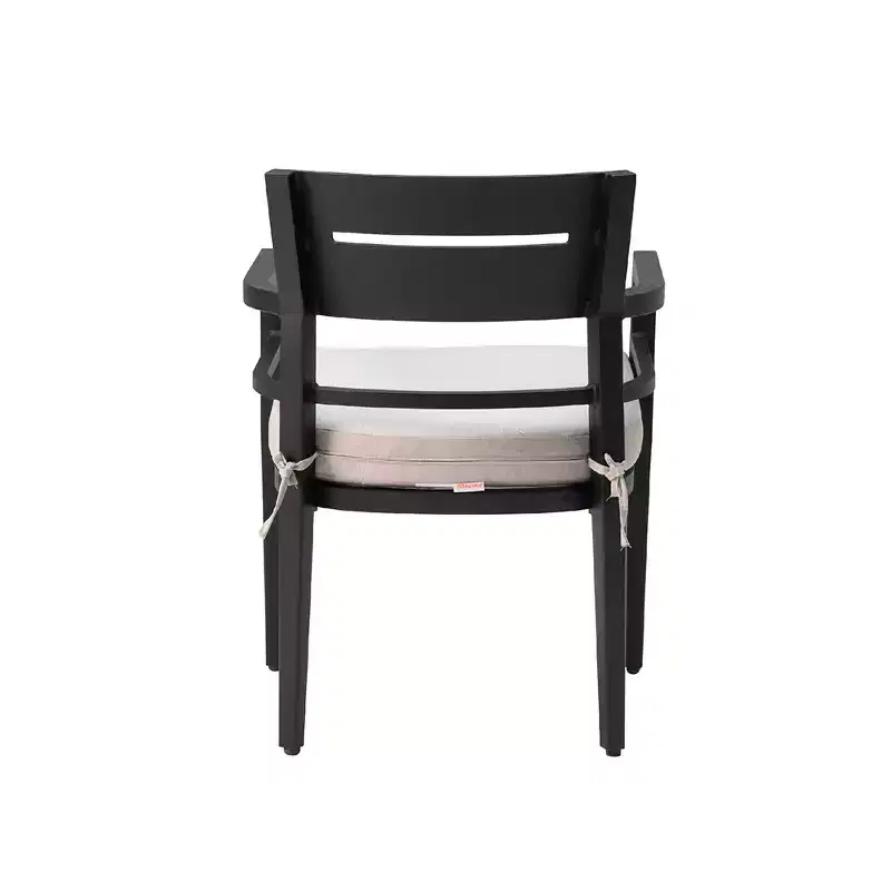 Outdoor Teak Dining Chair with Cushion, Suitable for Patios, Outdoor Spaces, Balconies, Porches, Backyards, and Verandas