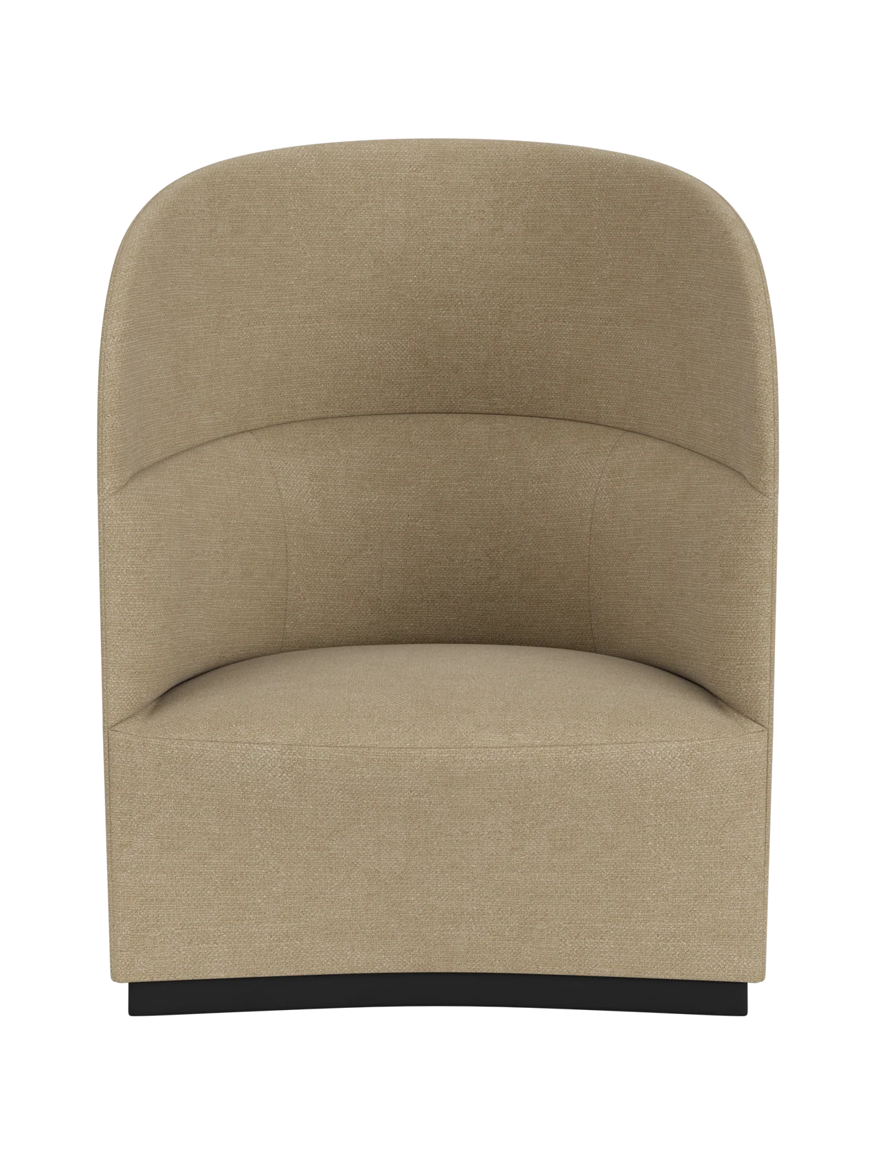 High Back Lounge Chair Geometric Silhouette, USB Port, Wide Low Seat