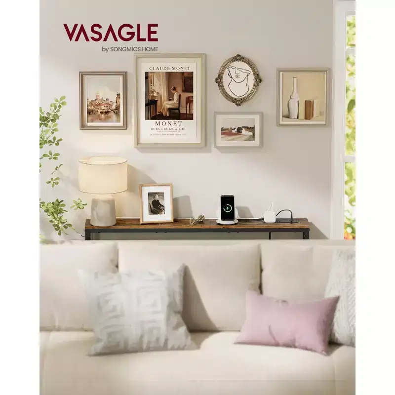 Console Table with Built-In Power Outlet & USB Ports