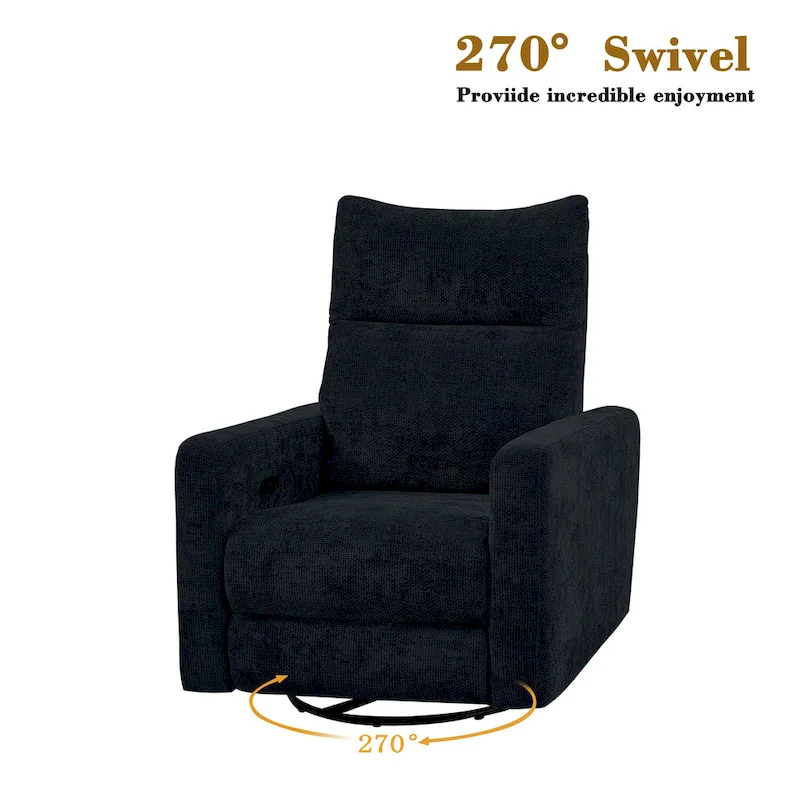 Olmas 33.5W Power Swivel Glider Recliner with USB Charger Set Of 2