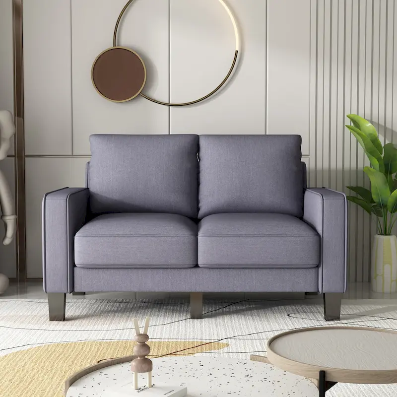 Modern Living Room Furniture Sofa in Beige Fabric 2+3