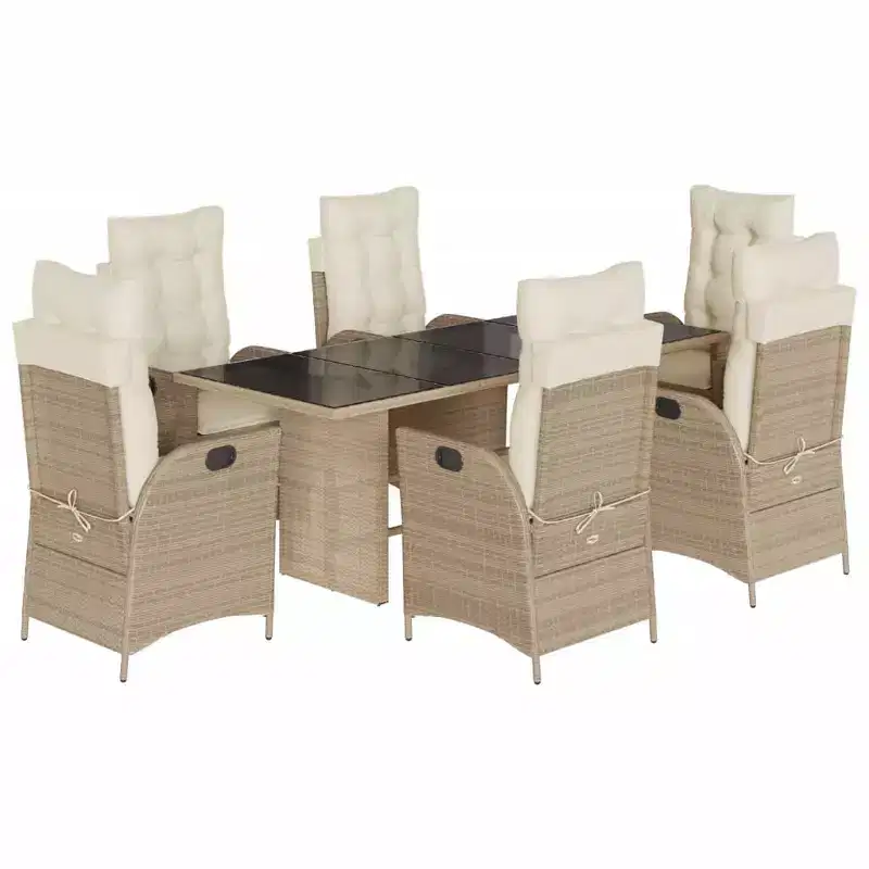 vidaXL Garden Dining Set with Cushions in Multiple Colors