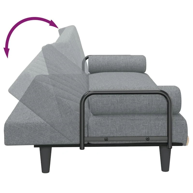 vidaXL Sleeper Sofa with Armrests Sofa Couch Recliner Chair Loveseat Fabric - 80.7 x 35 x 27.6