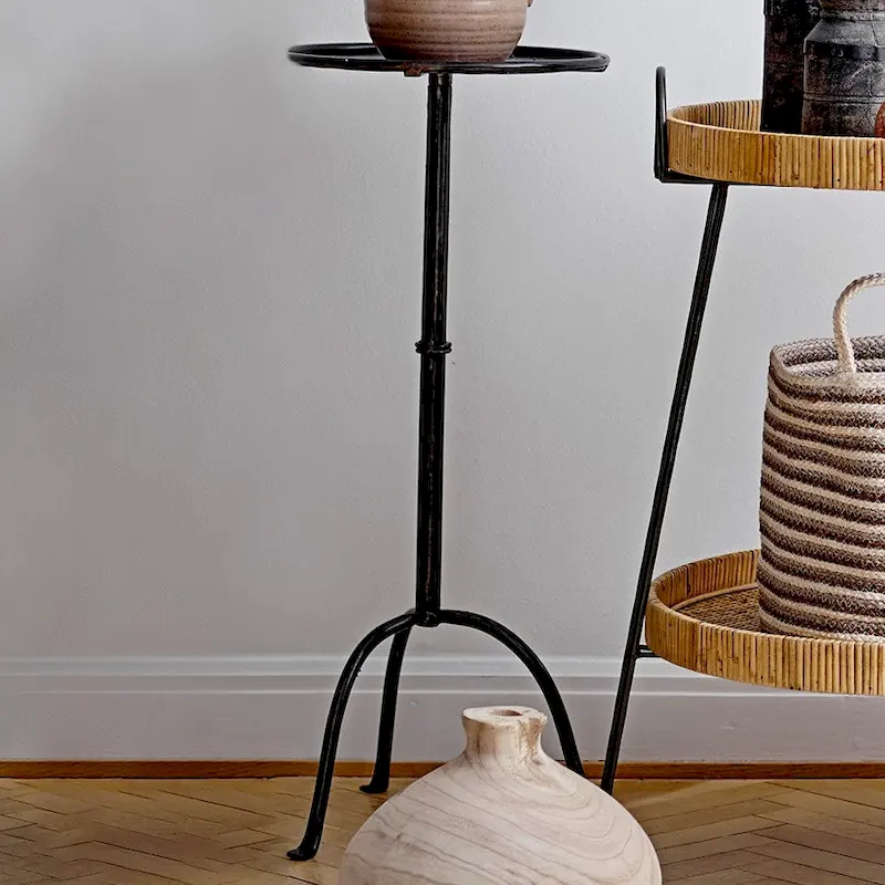 Round Metal Martini Side Table