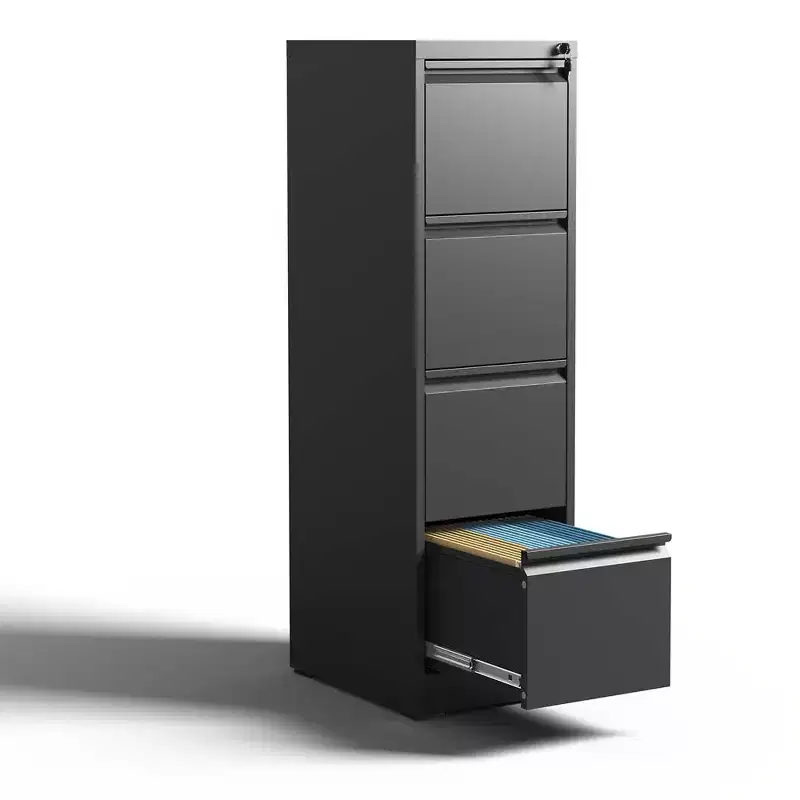 4 Drawer File Cabinet, Metal Filing Cabinets With Lock For A4/Letter/Legal Size File, Steel Vertical File Storage Cabinet For Home Office