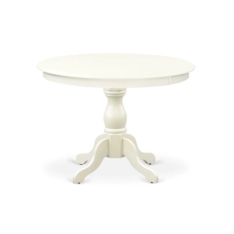 East West Furniture 5 Piece Dinette Set- a Round Dining Table and 4 Parson Dining Chairs, (Finish & Upholstered Option)
