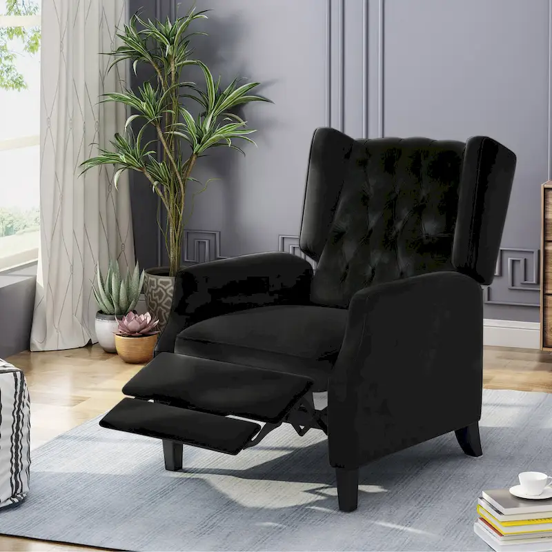 Keating Traditional Wingback Recliner by Christopher Knight Home