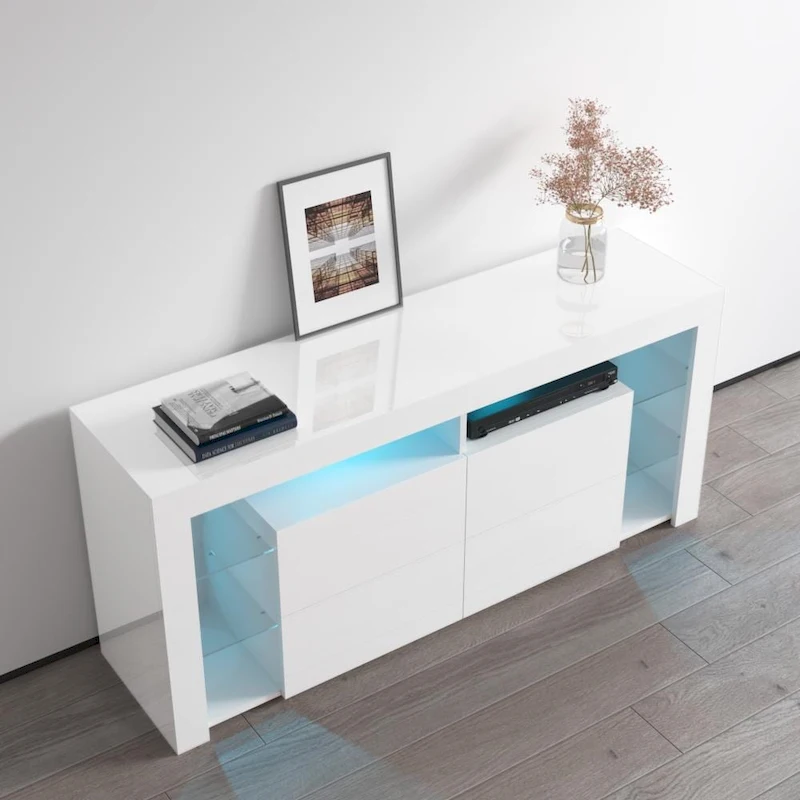 Meble Furniture Minelli Modern 61-inch Glossy TV Stand