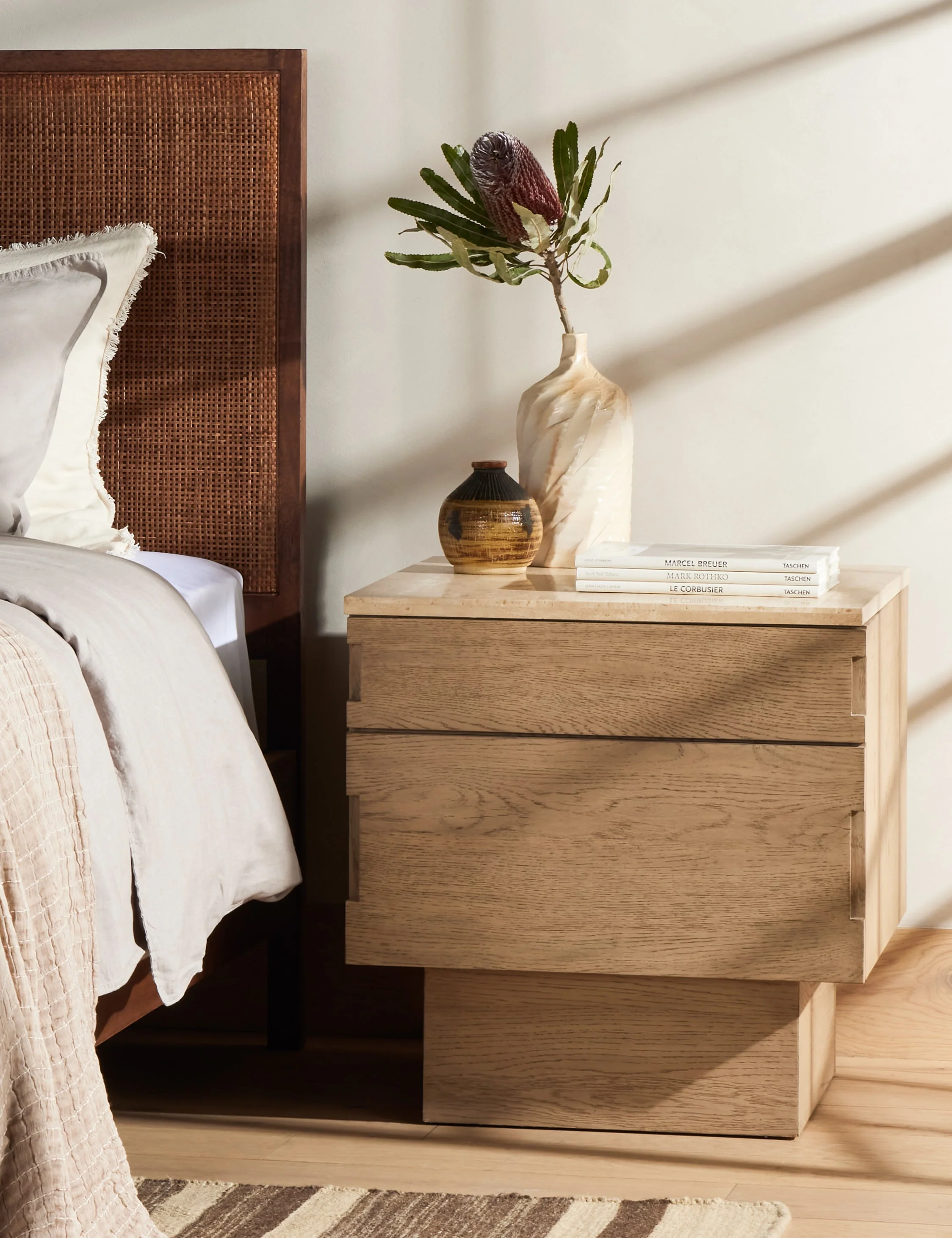 Nightstand - Ground your bedroom for everyday elegance with the Brecken nightstand