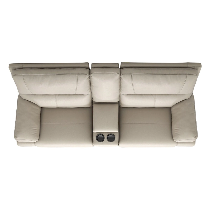 Malibu 79 2-Piece Leather Power Reclining Loveseat with Console and Cup Holders