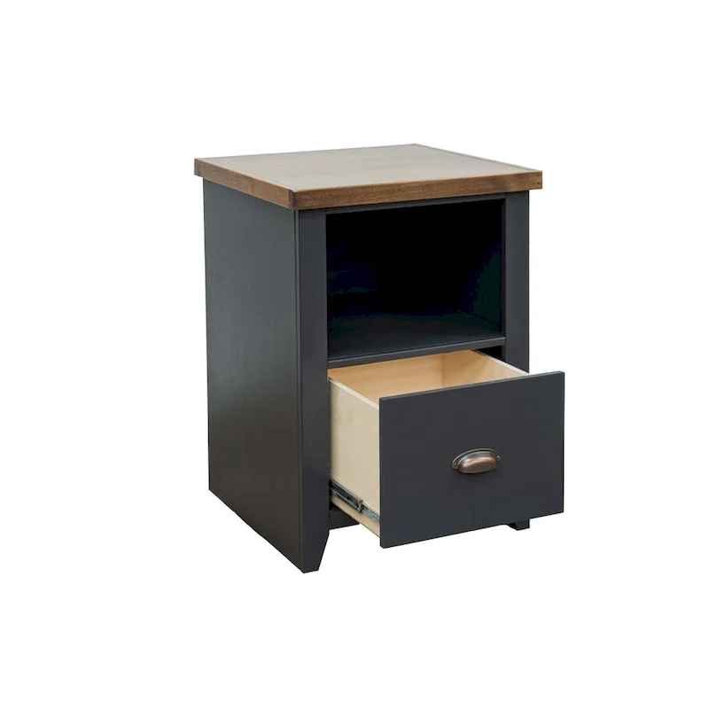 Modern Farmhouse 22 inch 1-drawer file, No Assembly Required, Two-Tone Finish