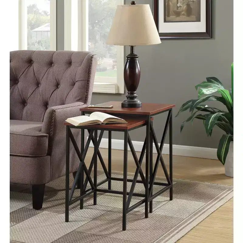 Rectangle Metal Table Top End Table 1-piece