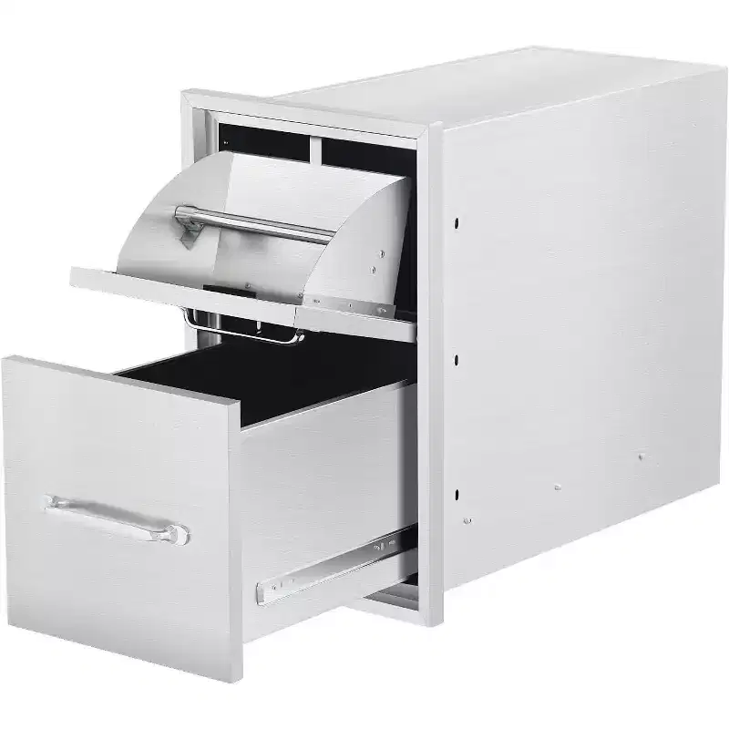 16 Triple Kitchen Drawers with Paper Towel Holder